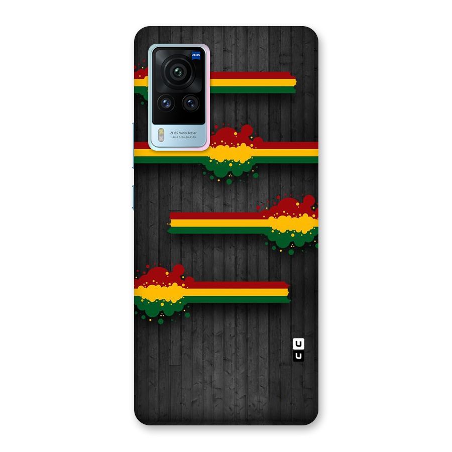 Tricolor Splash Design Back Case for Vivo X60 Pro