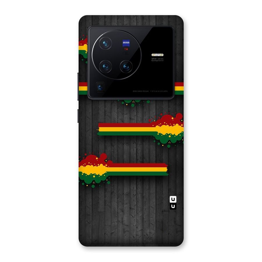 Tricolor Splash Design Back Case for Vivo X80 Pro