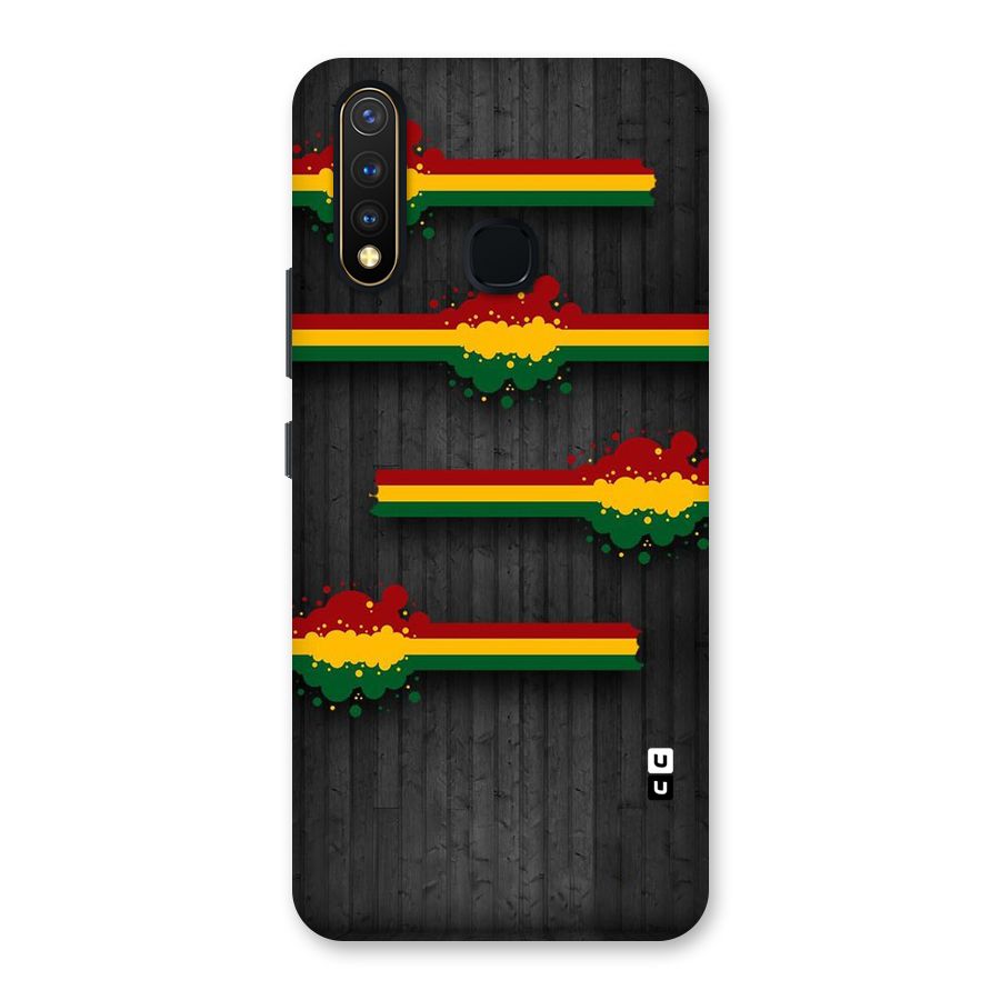 Tricolor Splash Design Back Case for Vivo Y19