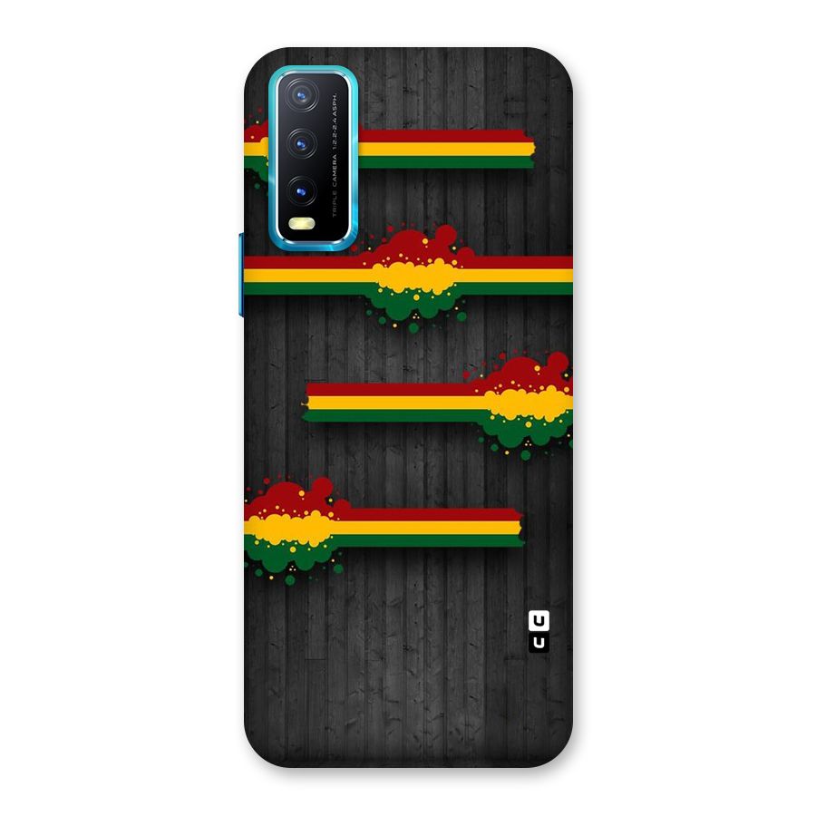 Tricolor Splash Design Back Case for Vivo Y20G