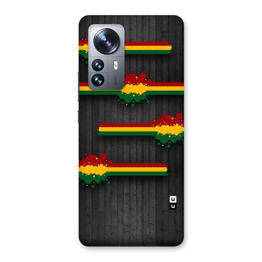 Tricolor Splash Design Back Case for Xiaomi 12 Pro