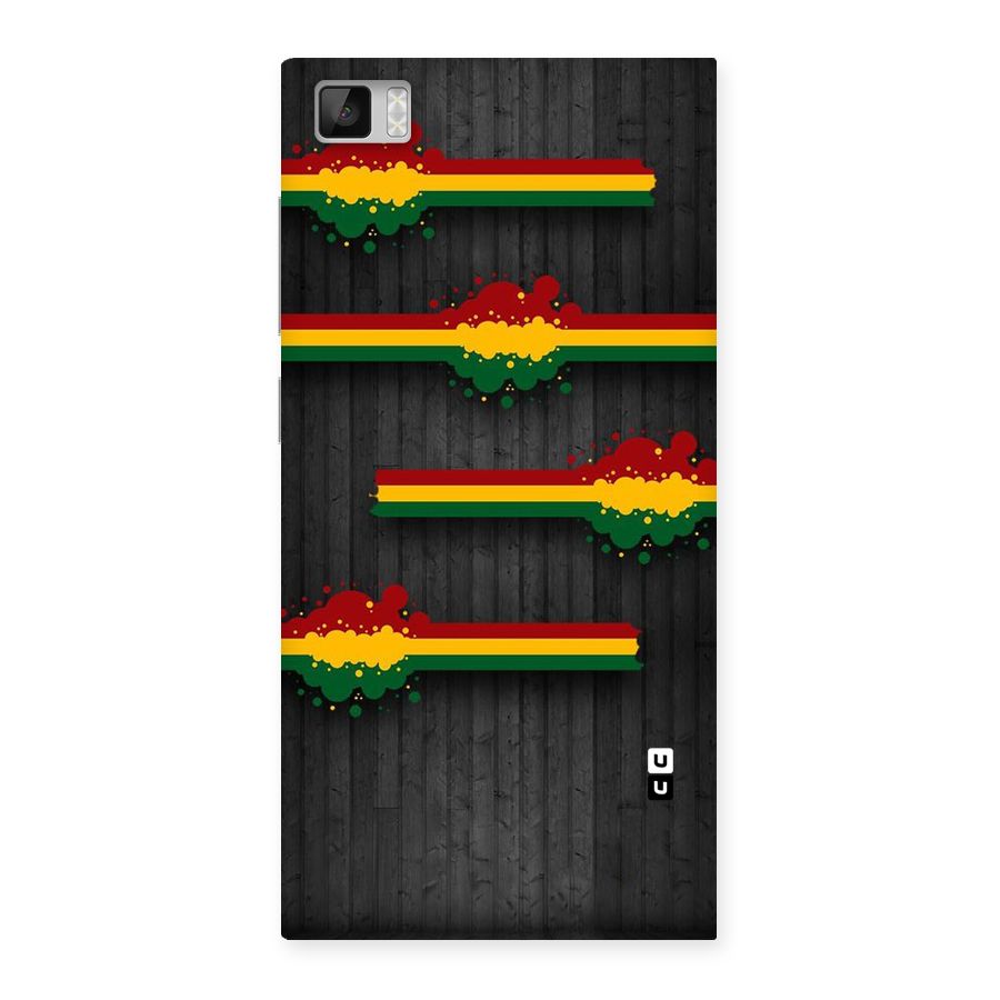 Tricolor Splash Design Back Case for Xiaomi Mi3