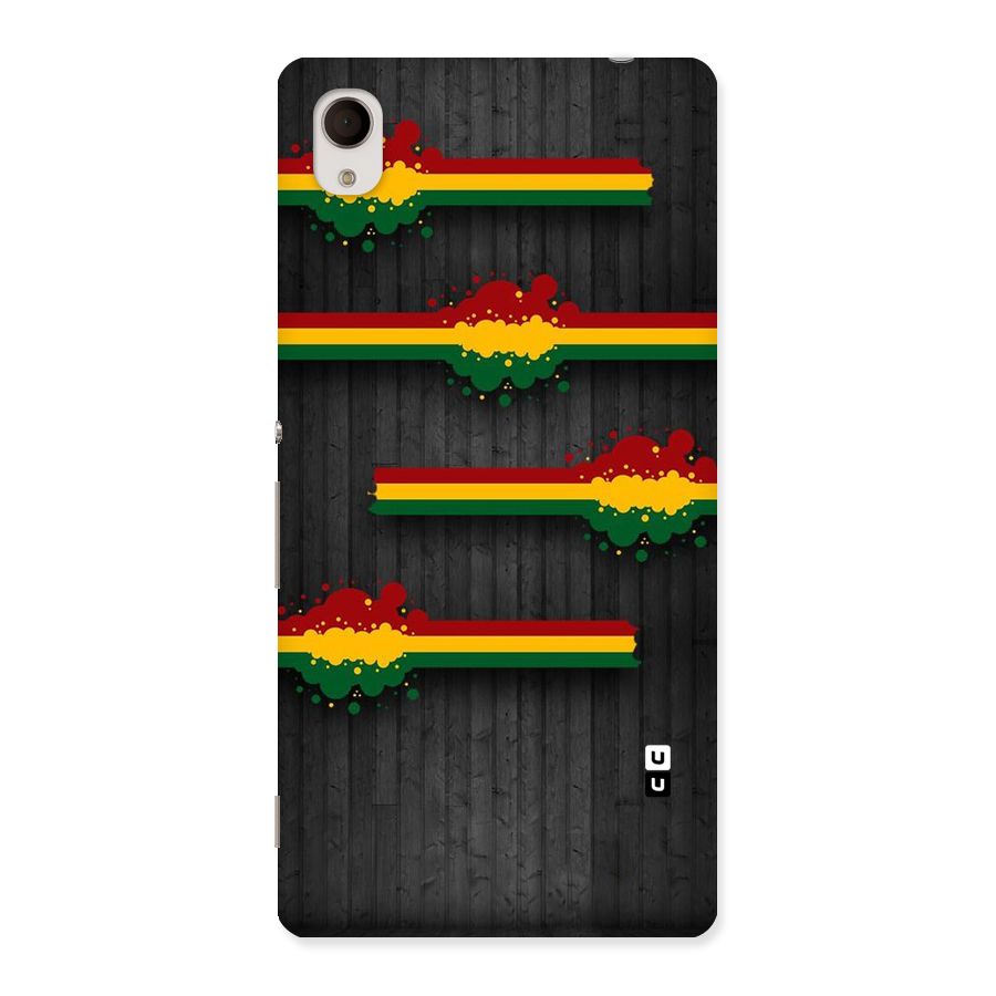 Tricolor Splash Design Back Case for Xperia M4 Aqua