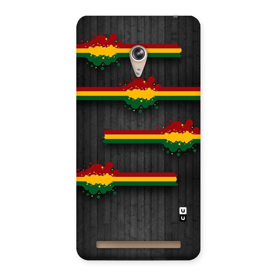 Tricolor Splash Design Back Case for Zenfone 6