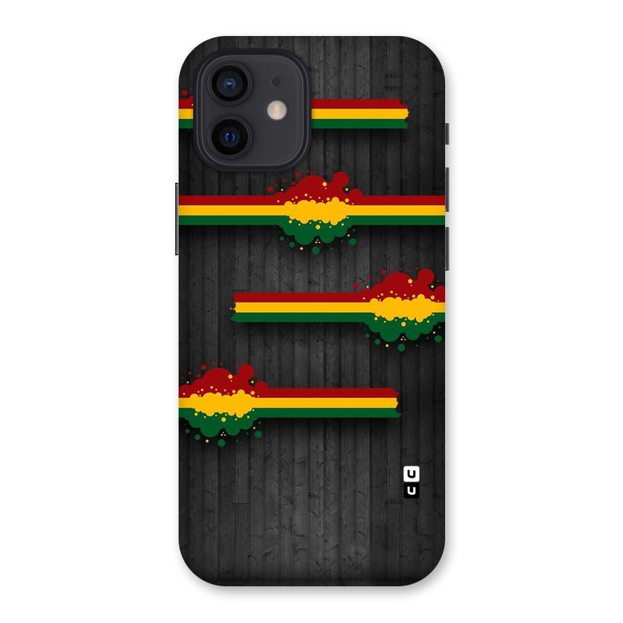 Tricolor Splash Design Back Case for iPhone 12