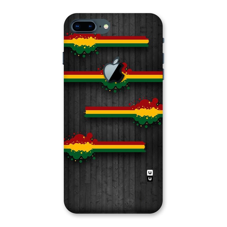 Tricolor Splash Design Back Case for iPhone 7 Plus Apple Cut