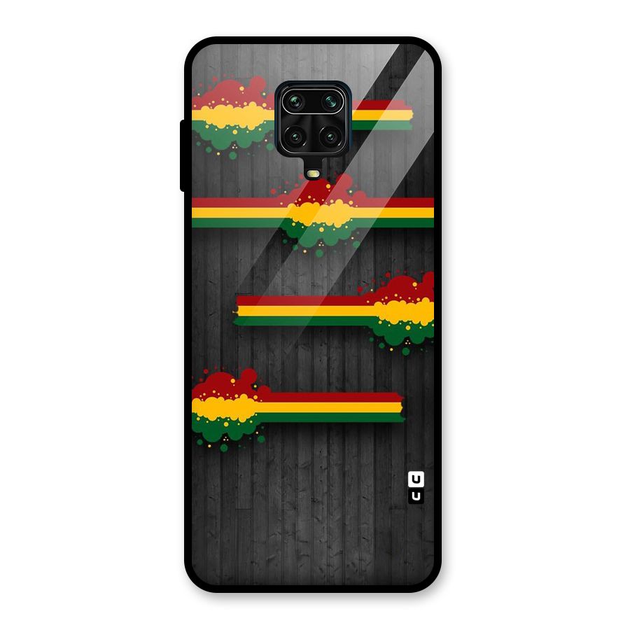 Tricolor Splash Design Glass Back Case for Poco M2 Pro