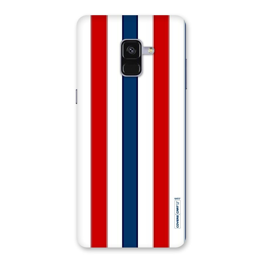 Tricolor Stripes Back Case for Galaxy A8 Plus