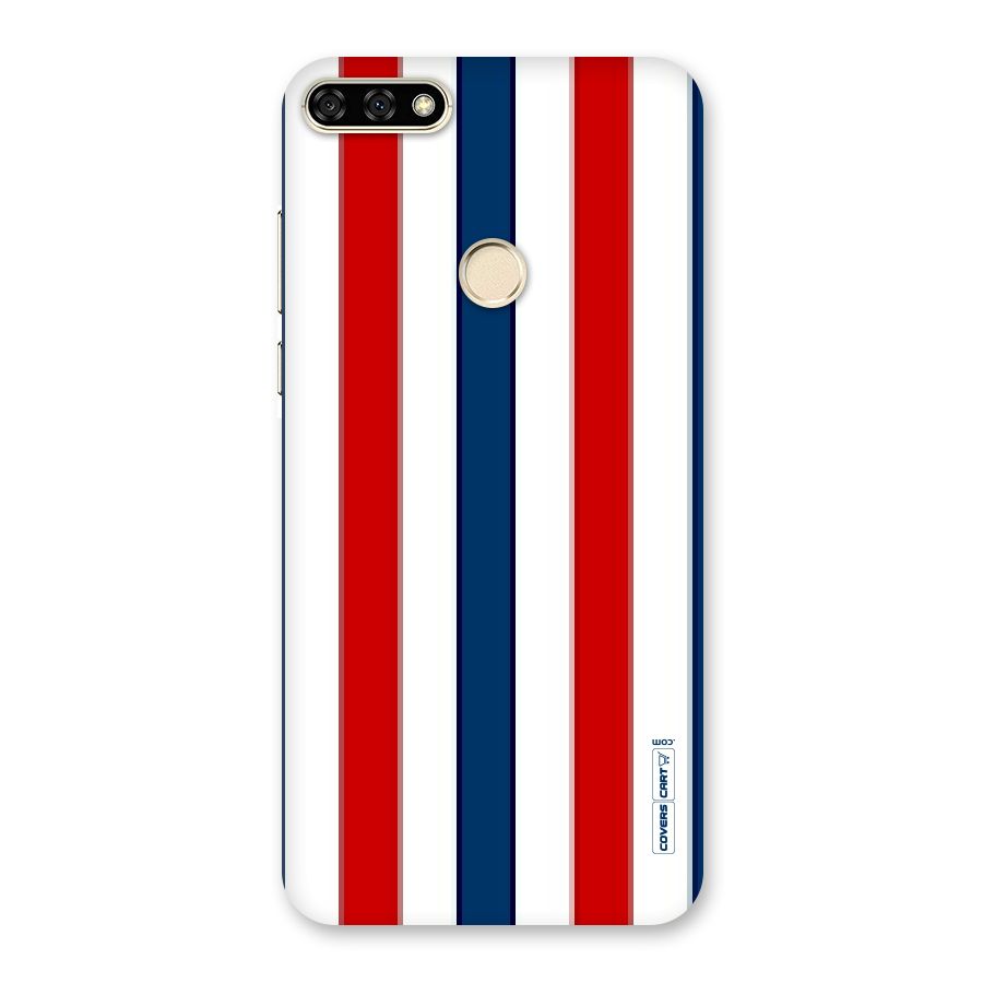 Tricolor Stripes Back Case for Honor 7A
