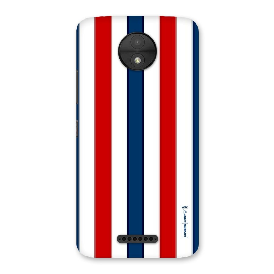 Tricolor Stripes Back Case for Moto C