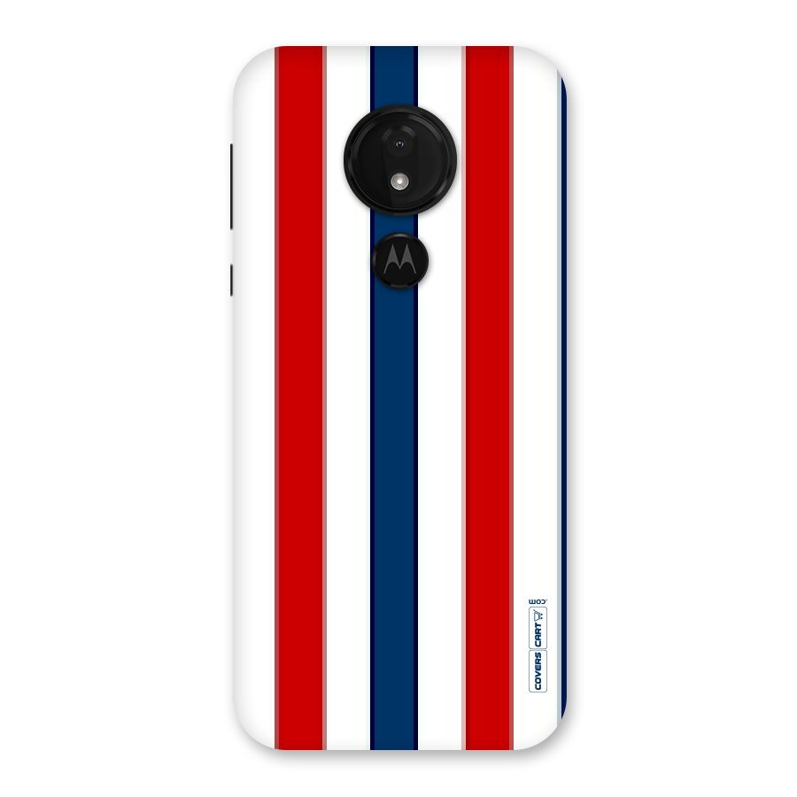 Tricolor Stripes Back Case for Moto G7 Power