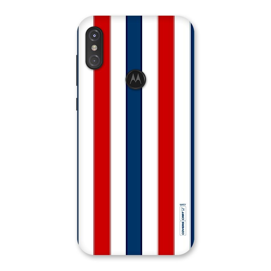 Tricolor Stripes Back Case for Motorola One Power