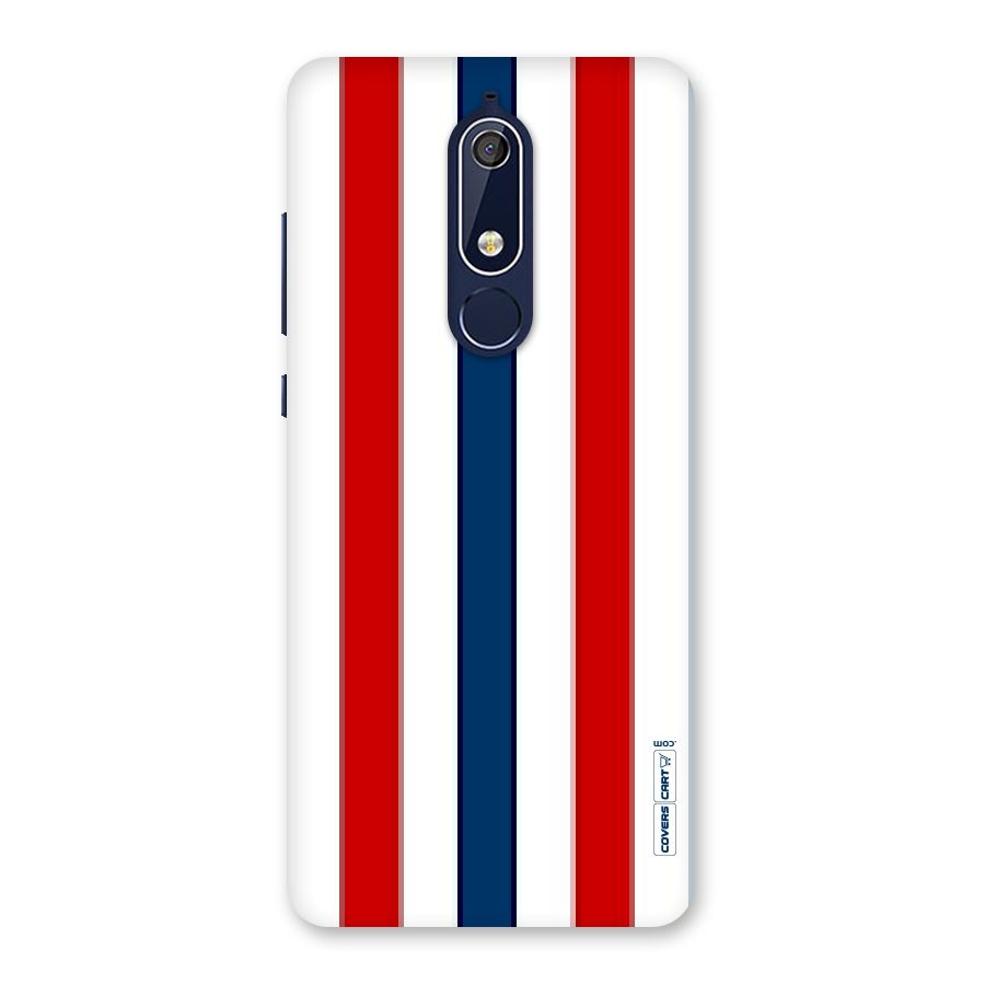 Tricolor Stripes Back Case for Nokia 5.1