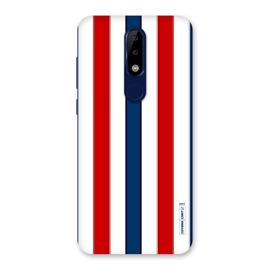 Tricolor Stripes Back Case for Nokia 5.1 Plus
