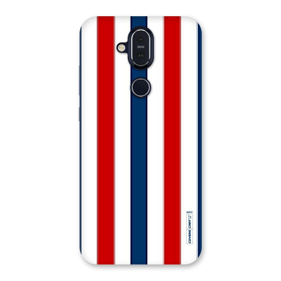 Tricolor Stripes Back Case for Nokia 8.1