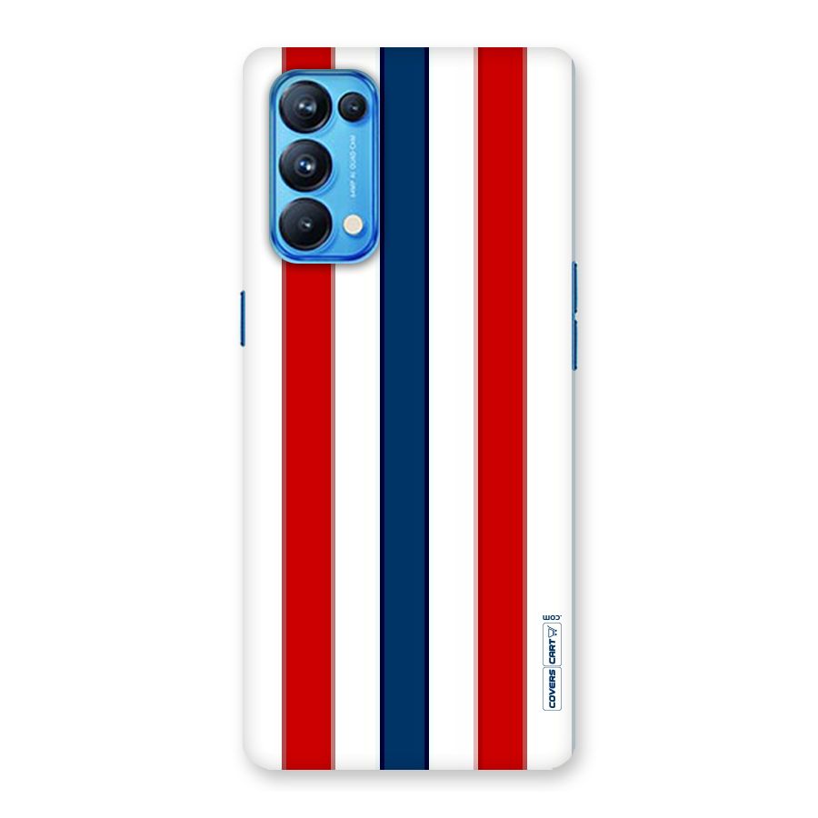 Tricolor Stripes Back Case for Oppo Reno5 Pro 5G