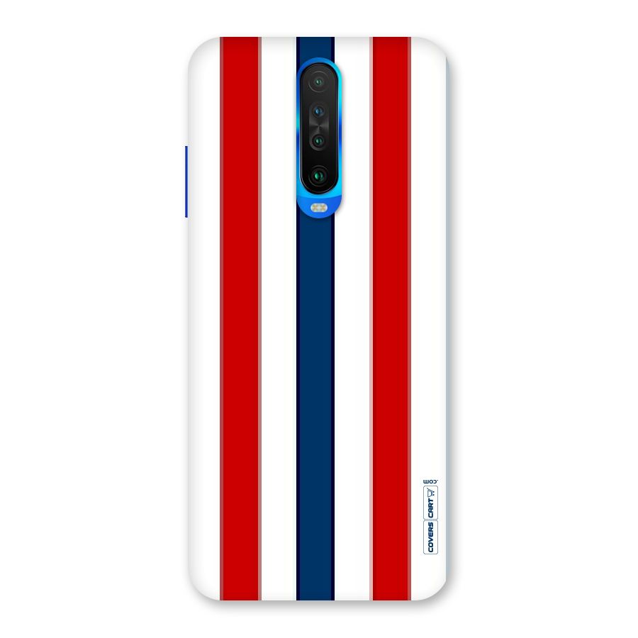 Tricolor Stripes Back Case for Poco X2