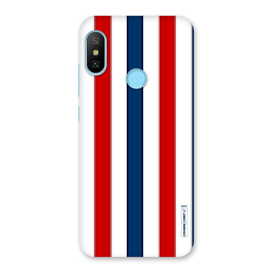 Tricolor Stripes Back Case for Redmi 6 Pro