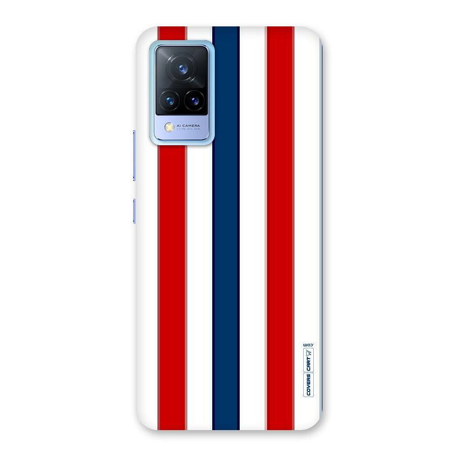 Tricolor Stripes Back Case for Vivo V21 5G