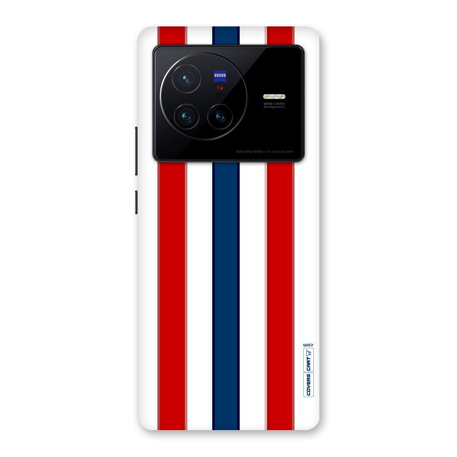 Tricolor Stripes Back Case for Vivo X80