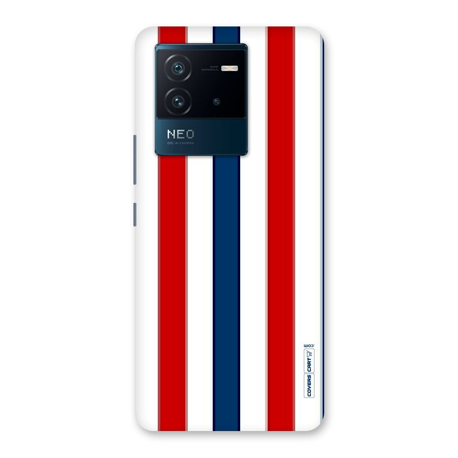 Tricolor Stripes Back Case for Vivo iQOO Neo 6 5G