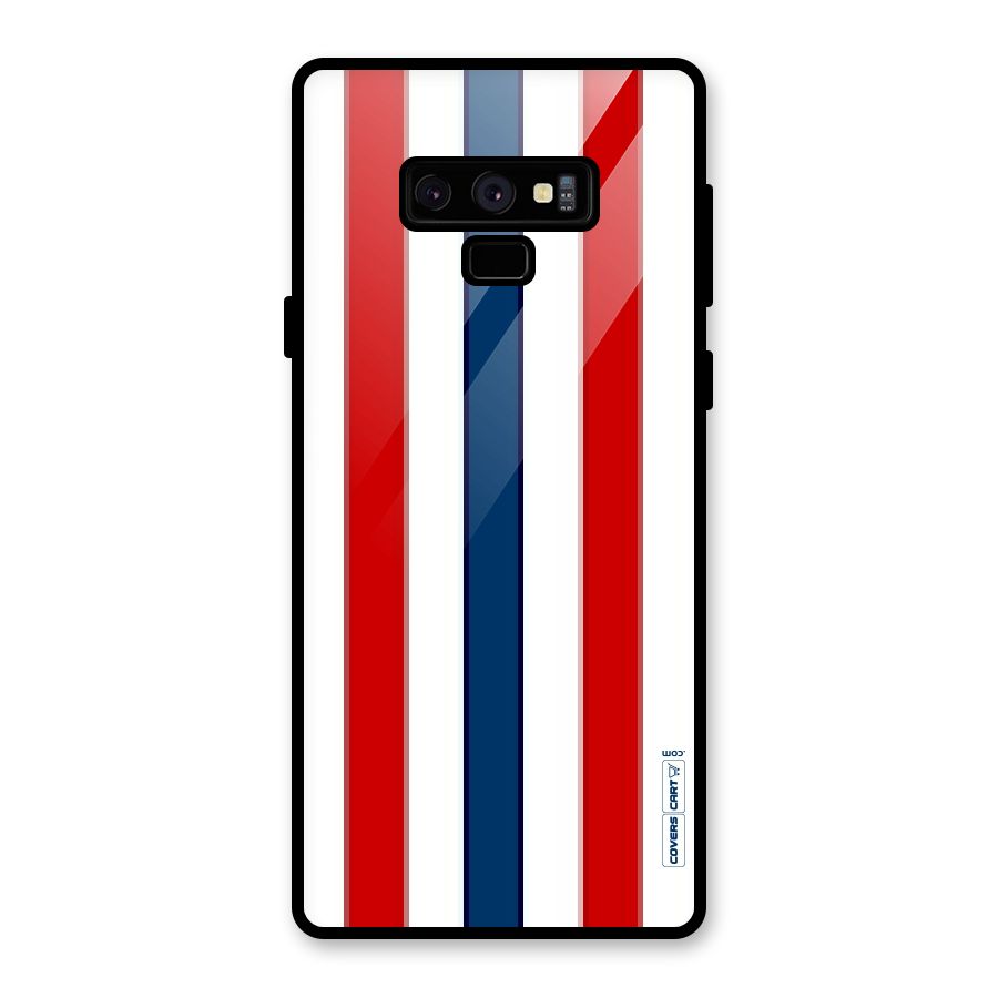 Tricolor Stripes Glass Back Case for Galaxy Note 9