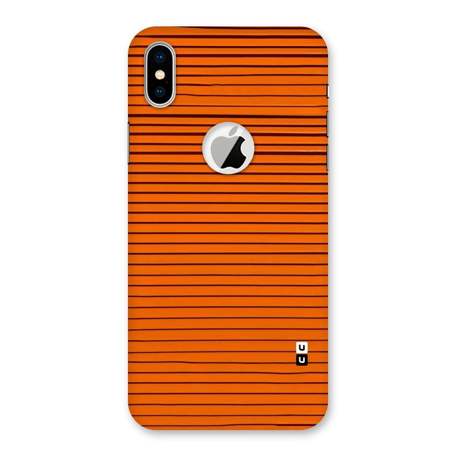 Trippy Stripes Back Case for iPhone X Logo Cut