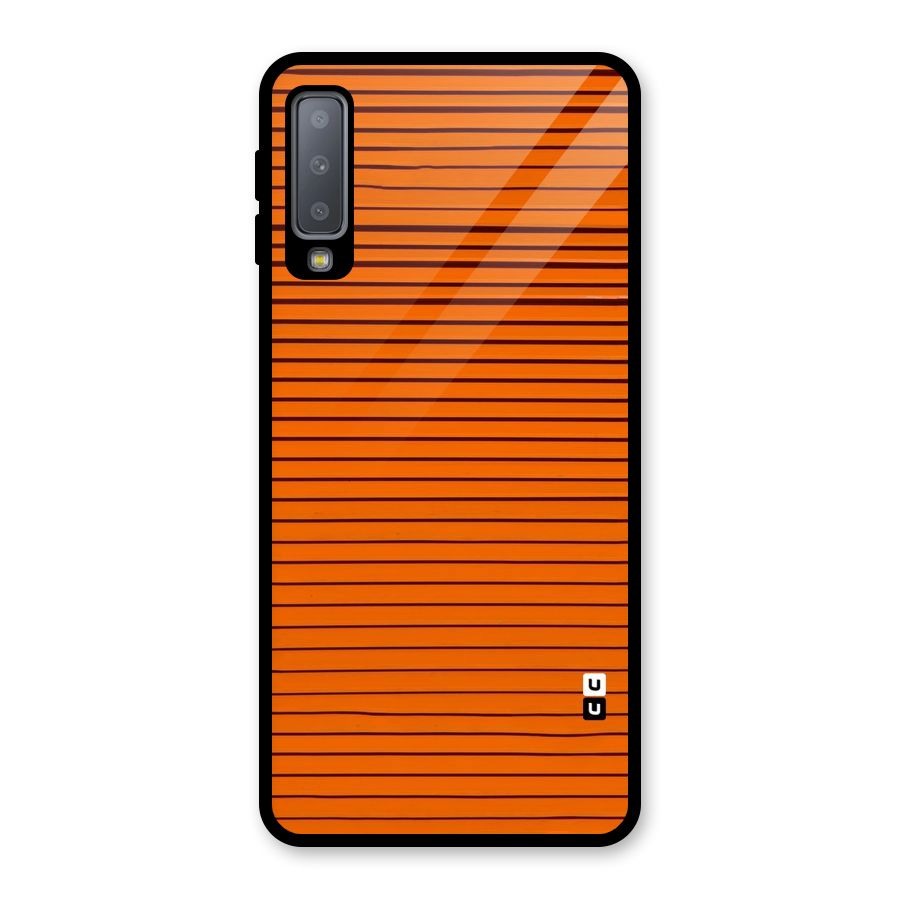 Trippy Stripes Glass Back Case for Galaxy A7 (2018)