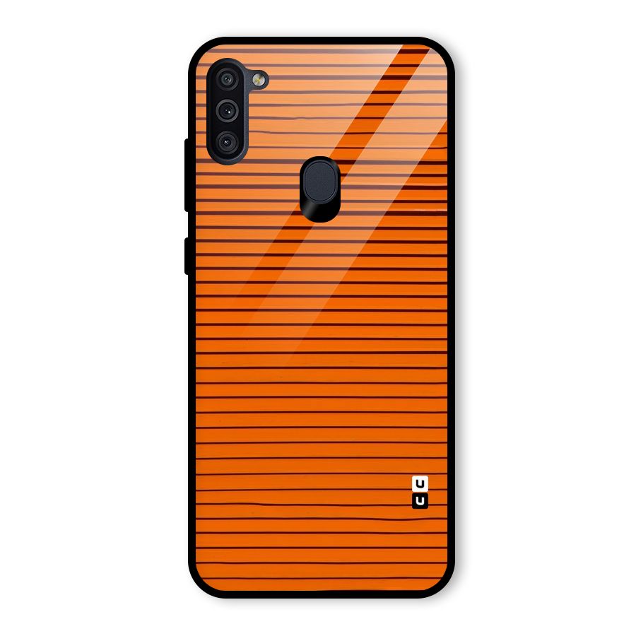 Trippy Stripes Glass Back Case for Galaxy M11