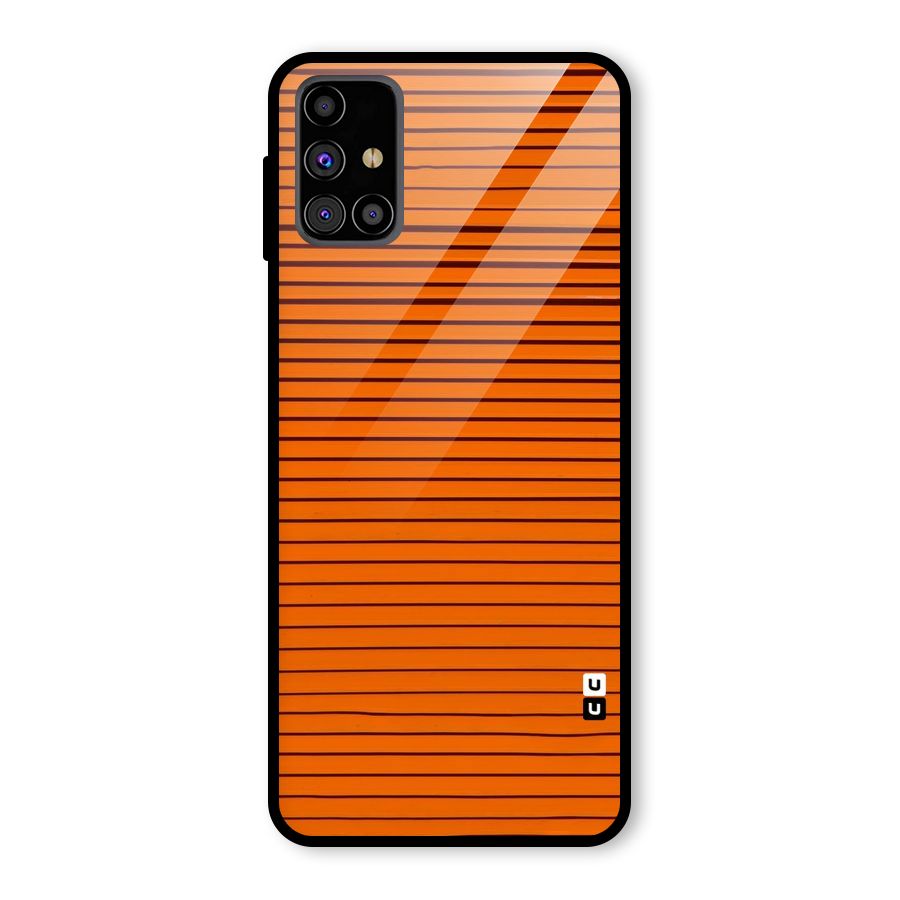 Trippy Stripes Glass Back Case for Galaxy M31s