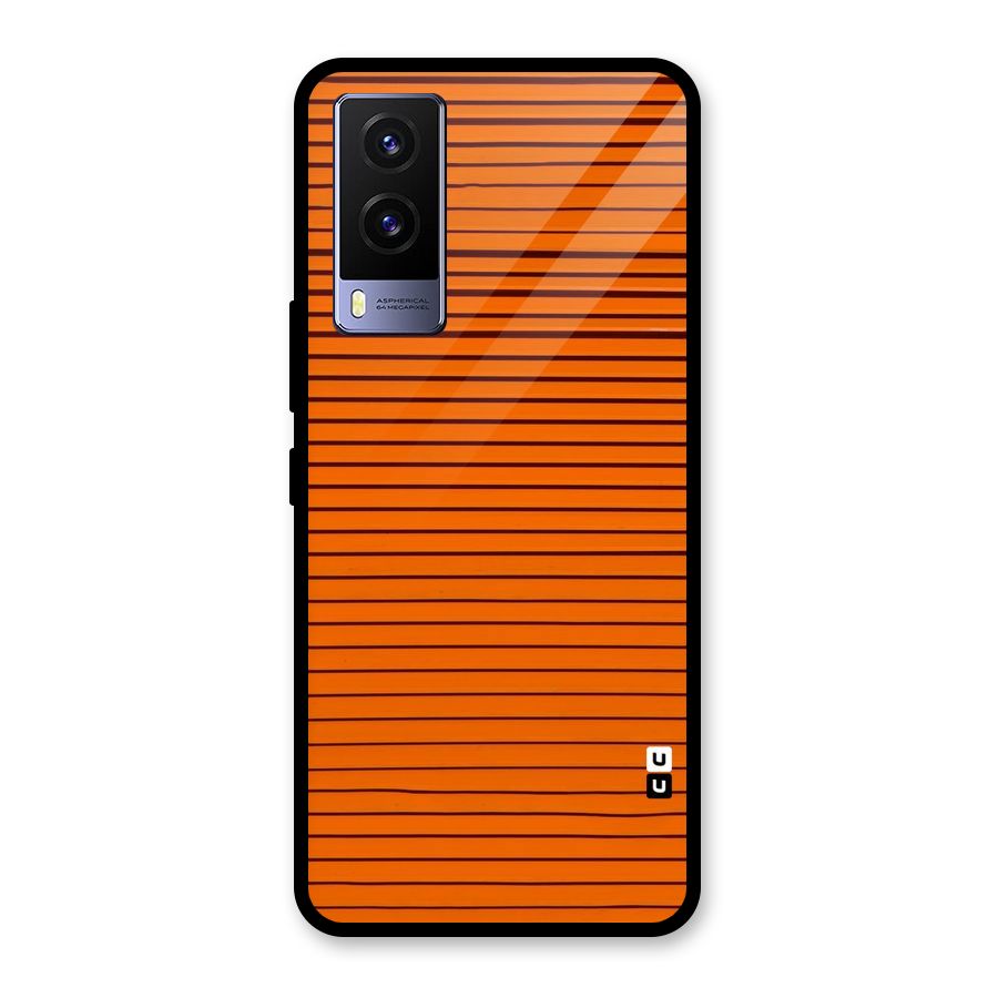 Trippy Stripes Glass Back Case for Vivo V21e 5G