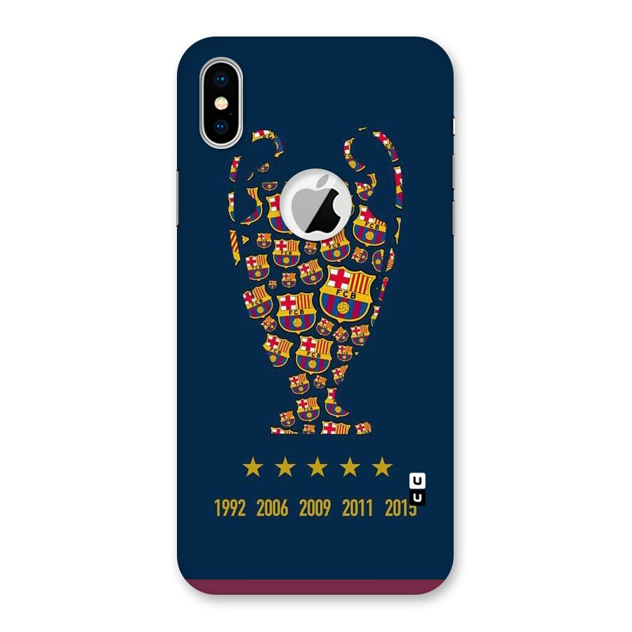 Trophy Team Back Case for iPhone X Logo Cut
