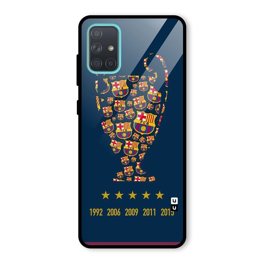 Trophy Team Glass Back Case for Galaxy A71