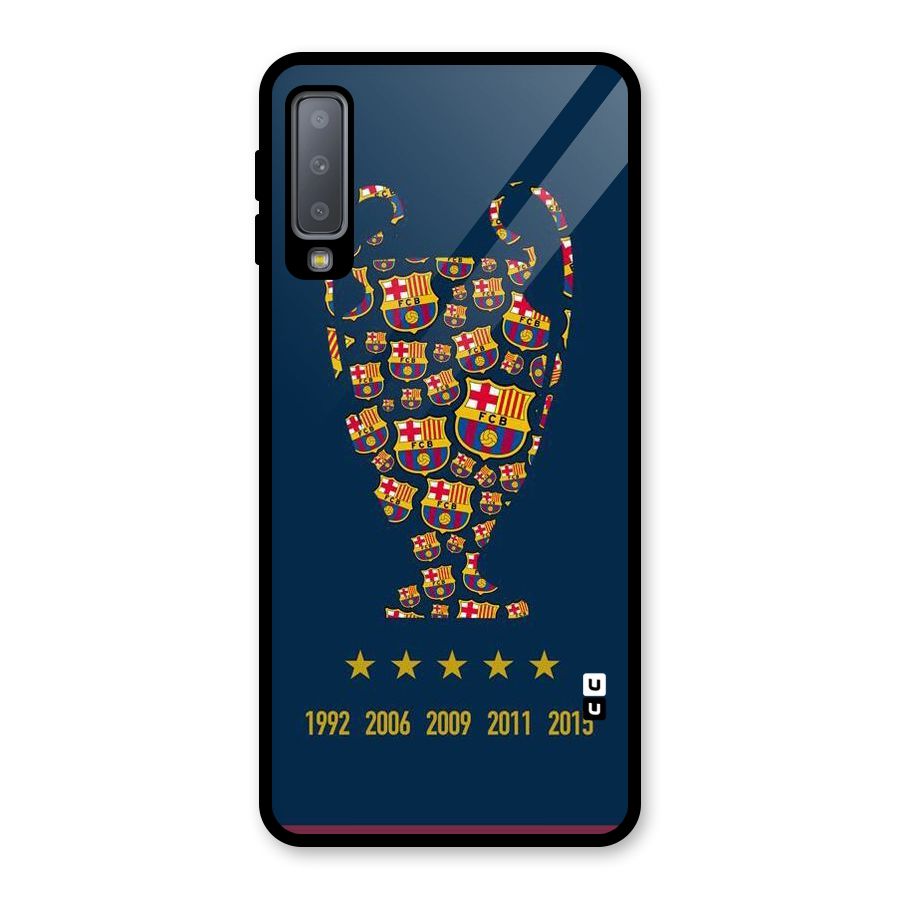 Trophy Team Glass Back Case for Galaxy A7 (2018)