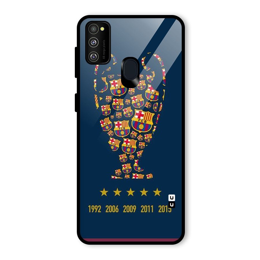 Trophy Team Glass Back Case for Galaxy M30s