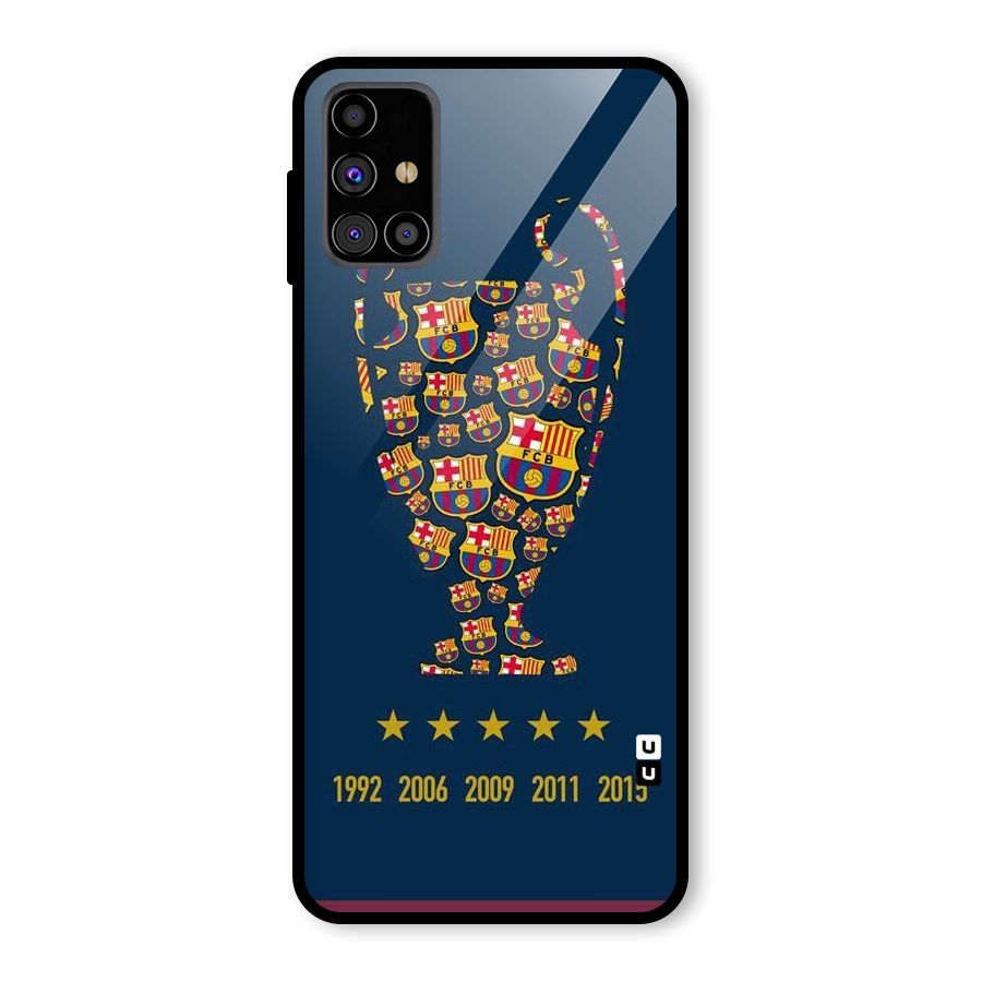 Trophy Team Glass Back Case for Galaxy M31s