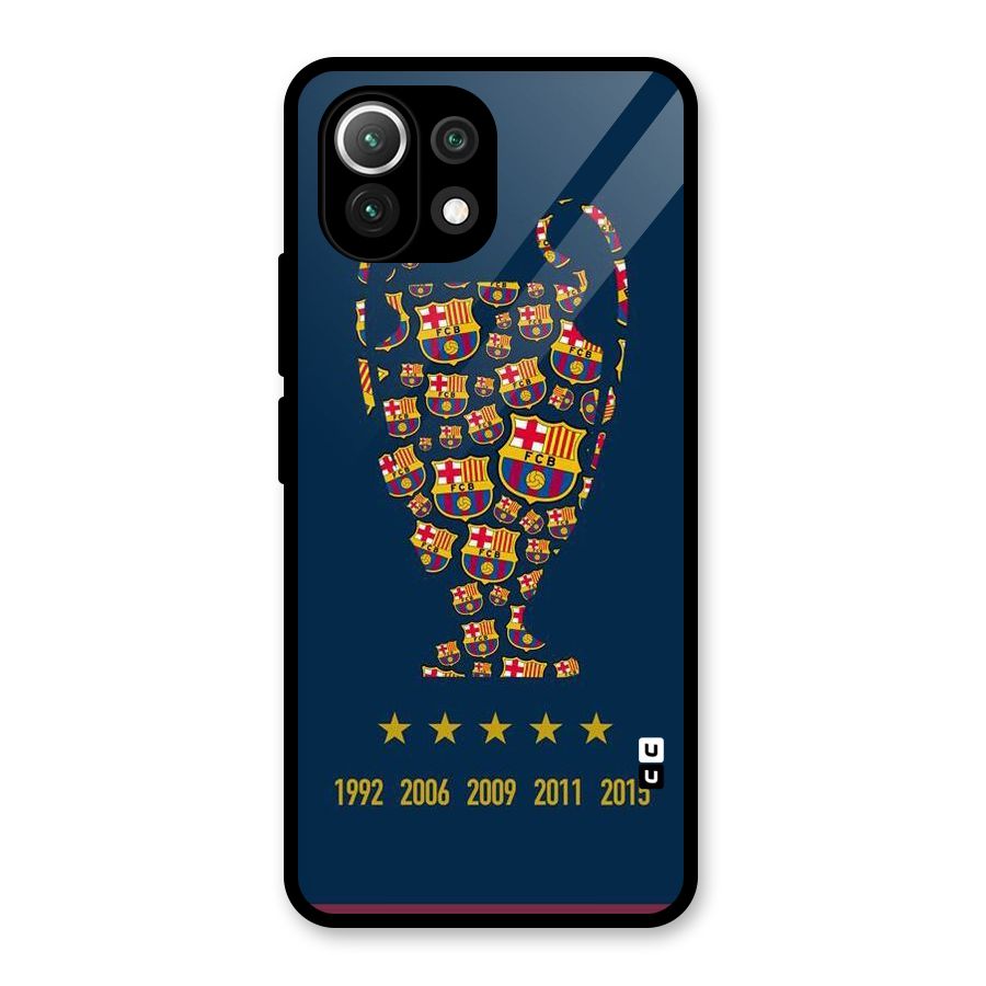 Trophy Team Glass Back Case for Mi 11 Lite