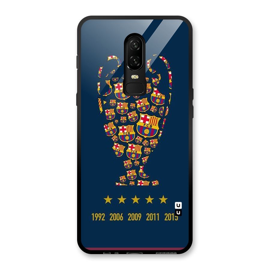 Trophy Team Glass Back Case for OnePlus 6