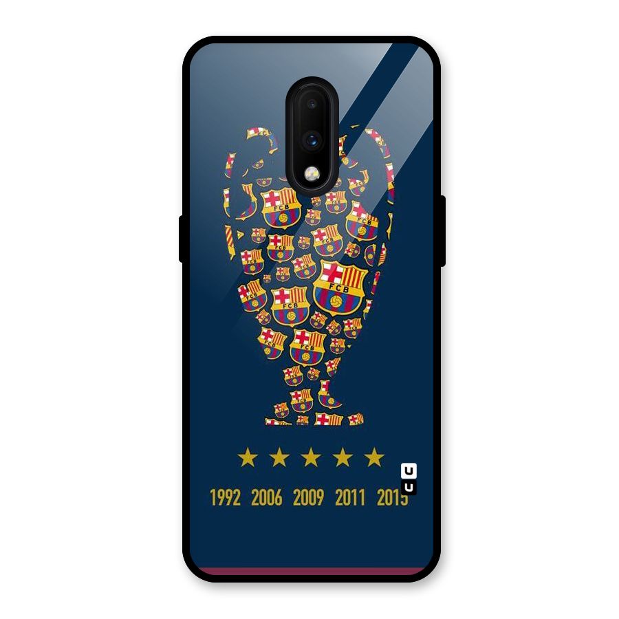 Trophy Team Glass Back Case for OnePlus 7