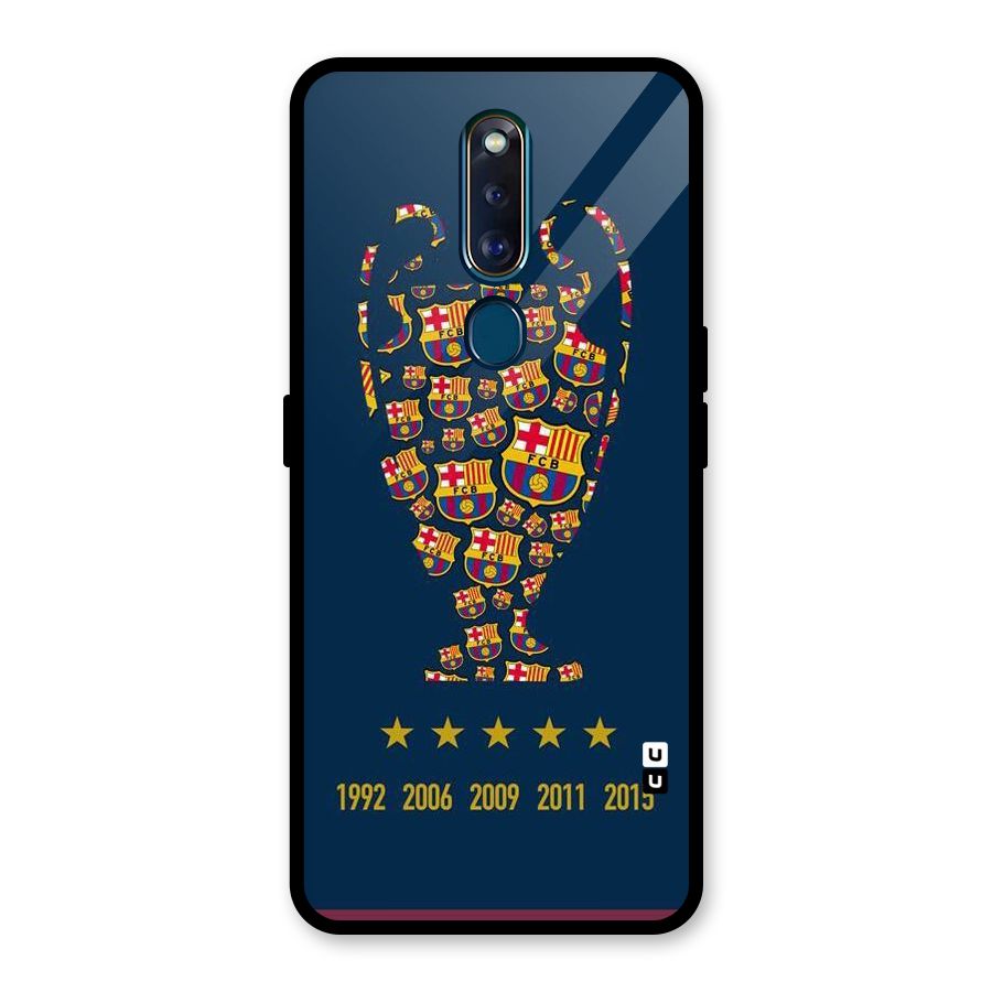 Trophy Team Glass Back Case for Oppo F11 Pro