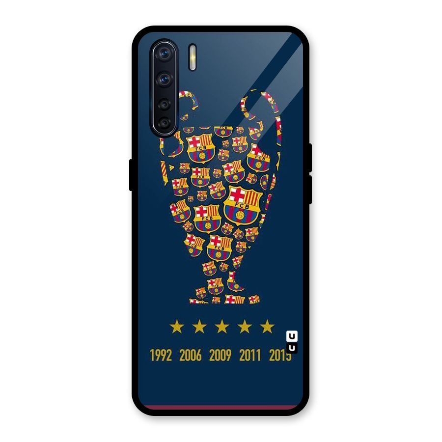 Trophy Team Glass Back Case for Oppo F15