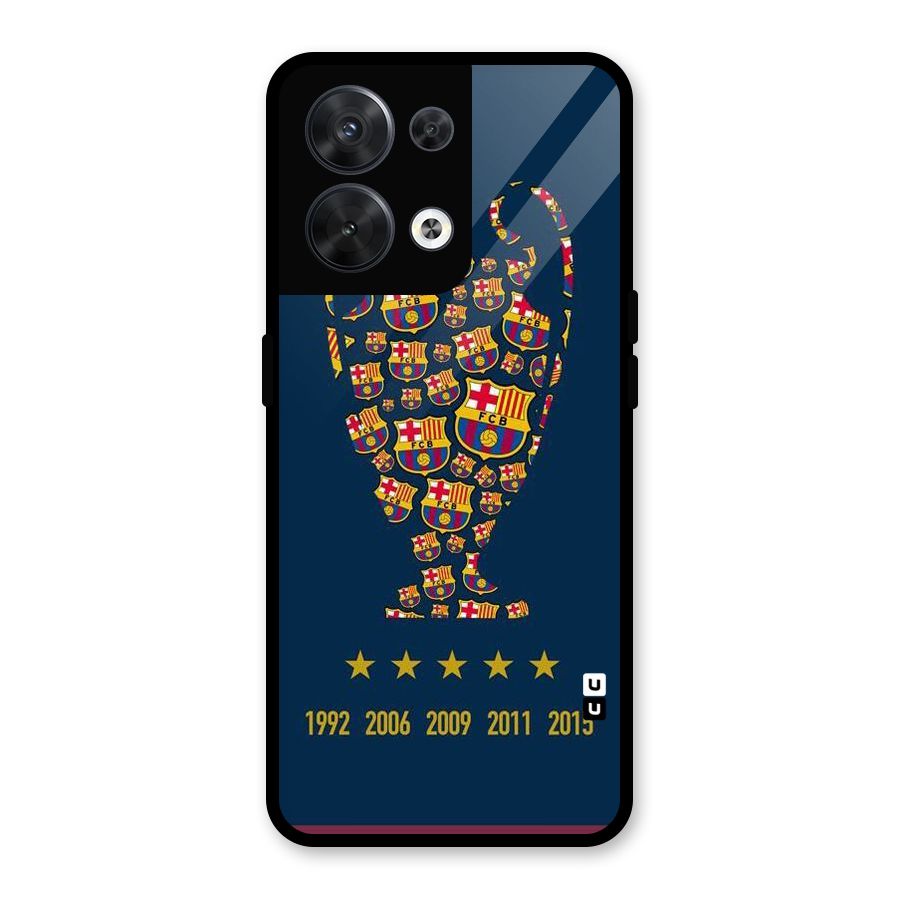 Trophy Team Glass Back Case for Oppo Reno8 5G