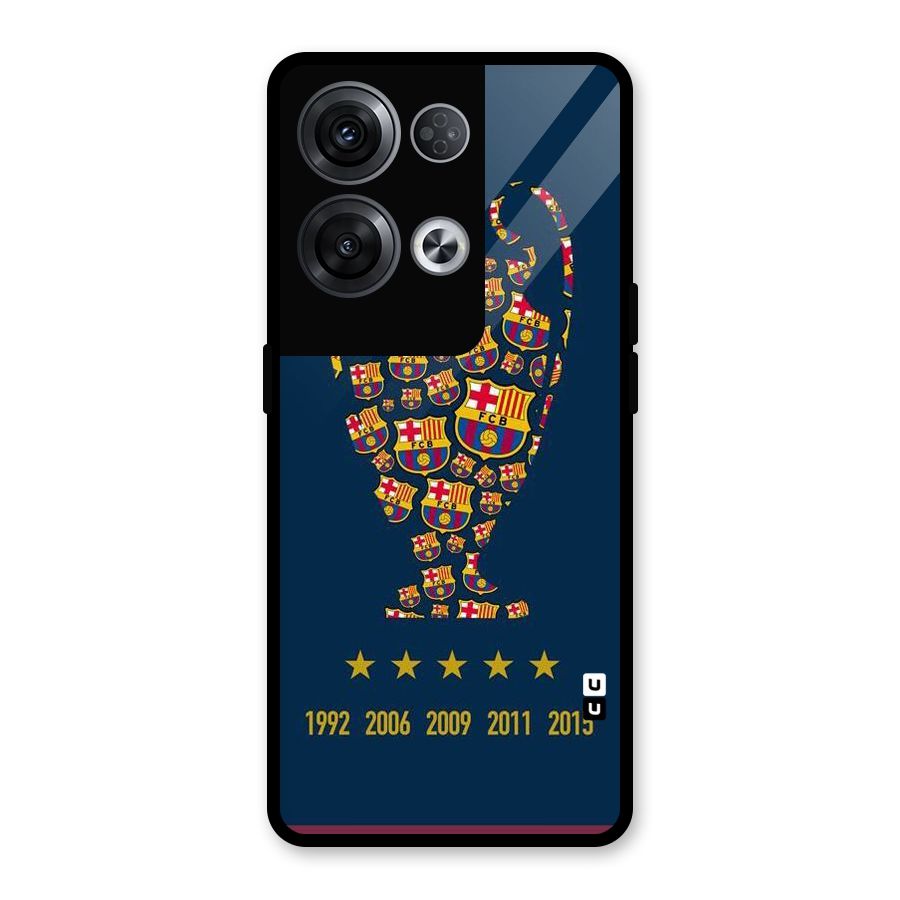 Trophy Team Glass Back Case for Oppo Reno8 Pro 5G