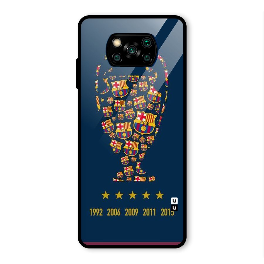 Trophy Team Glass Back Case for Poco X3 Pro