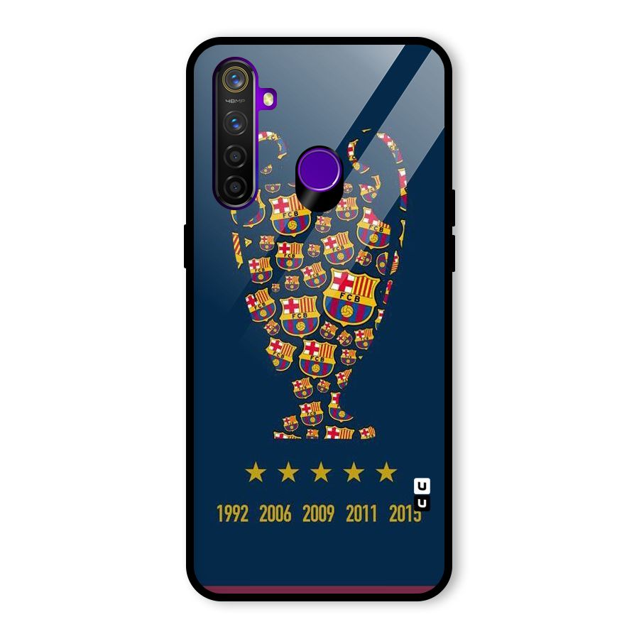 Trophy Team Glass Back Case for Realme 5 Pro