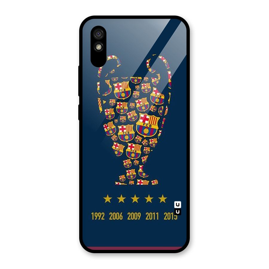 Trophy Team Glass Back Case for Redmi 9i