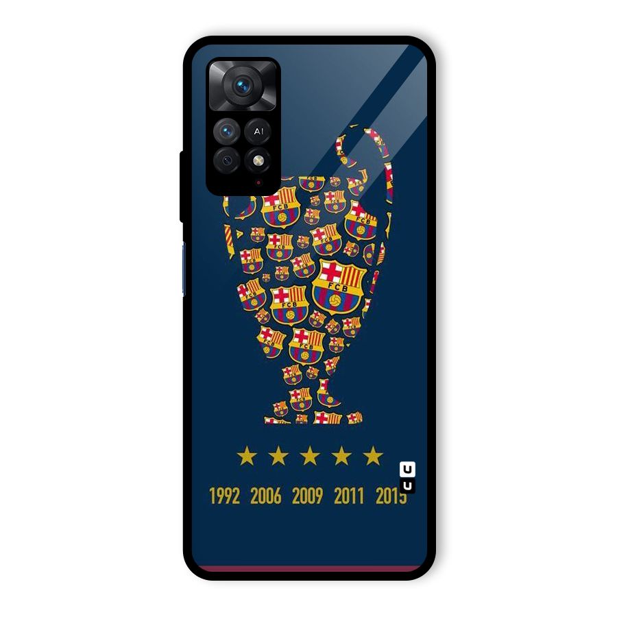 Trophy Team Glass Back Case for Redmi Note 11 Pro