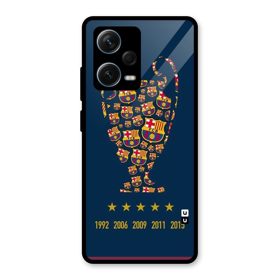 Trophy Team Glass Back Case for Redmi Note 12 Pro Plus 5G