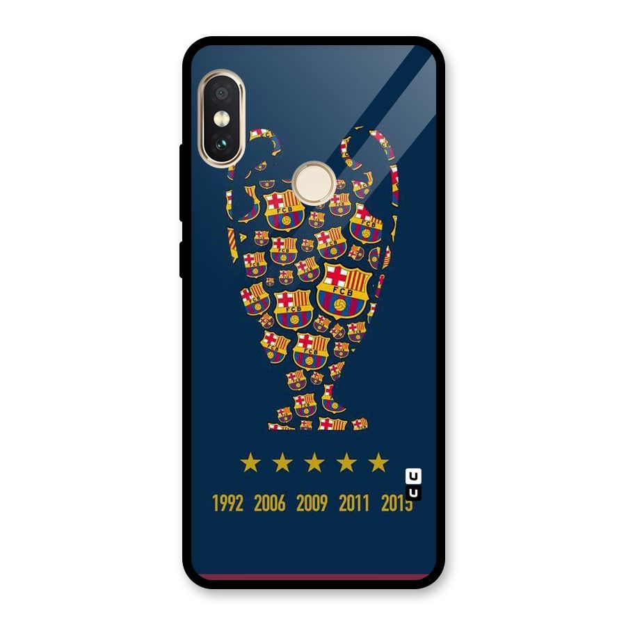 Trophy Team Glass Back Case for Redmi Note 5 Pro