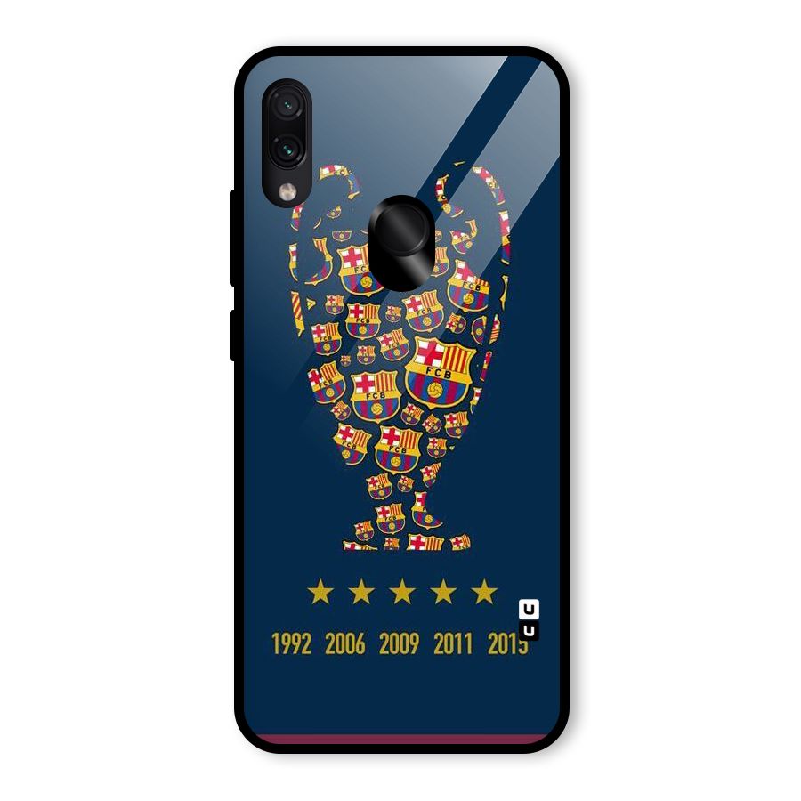 Trophy Team Glass Back Case for Redmi Note 7 Pro